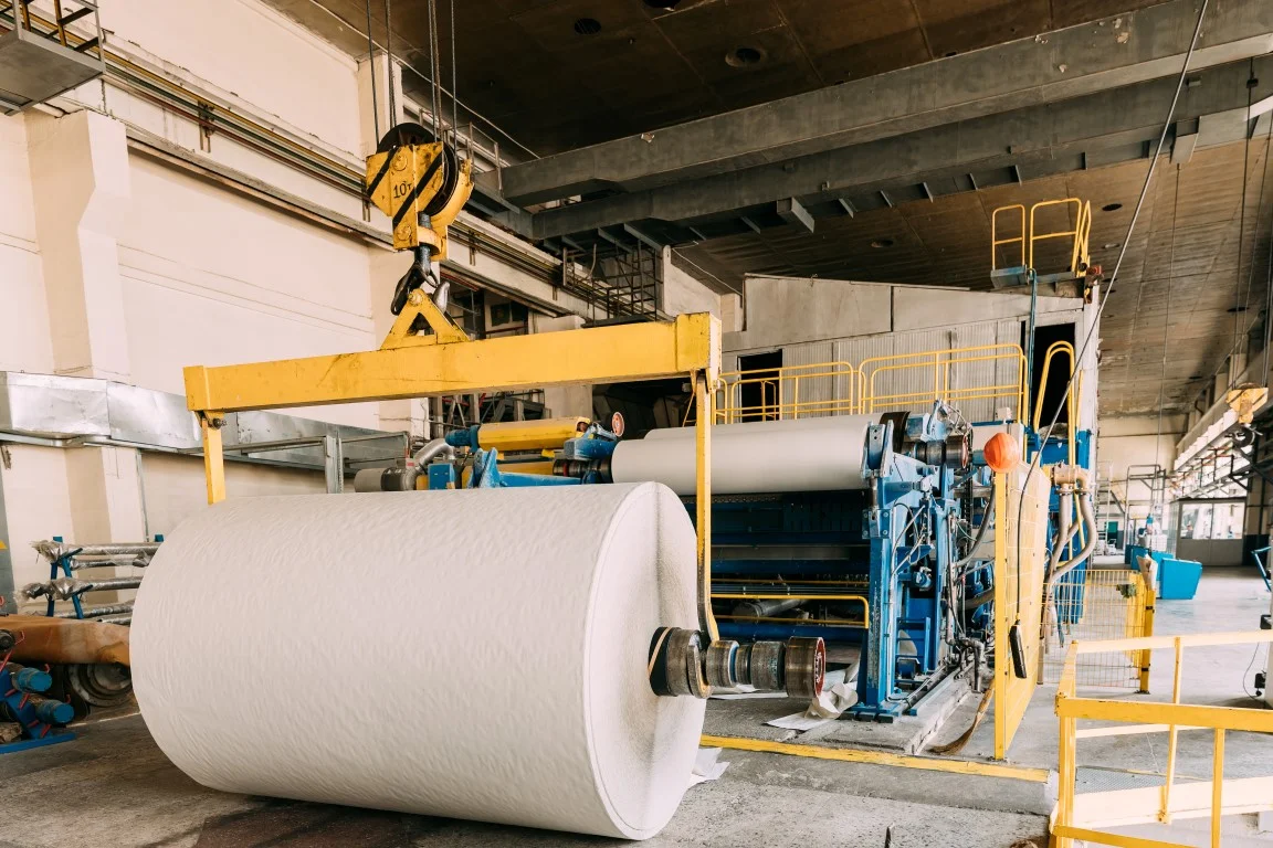 Paper Cutting Machine In Paper Mill. industrial equipment Paper Cutting Machine In Paper Mill