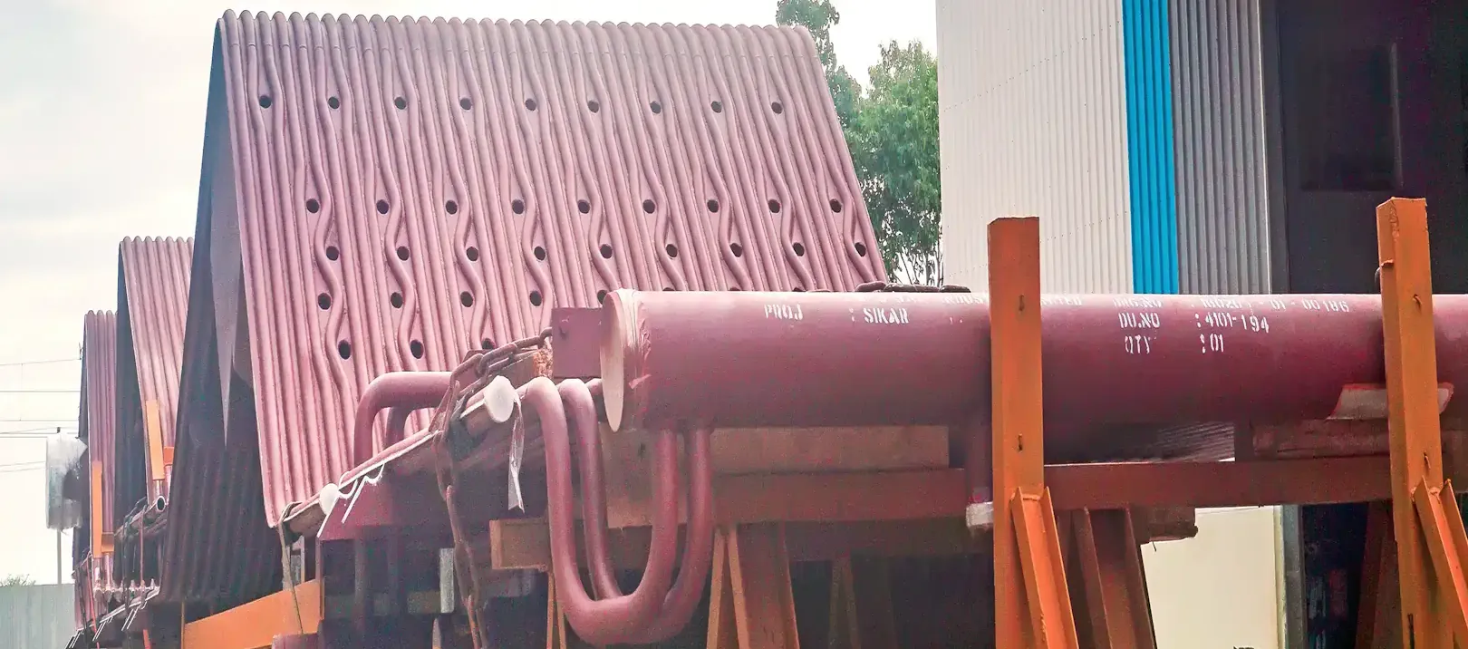 Waterwall Panel with bends